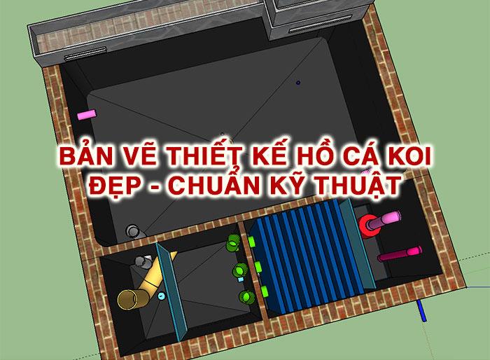 Bản vẽ hồ cá koi